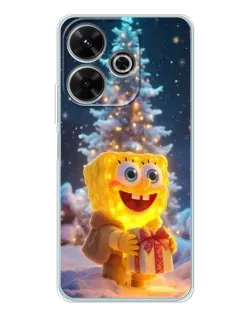 Чохол для Xiaomi Redmi 13x з картинкою «Різдвяний Спанч Боб»