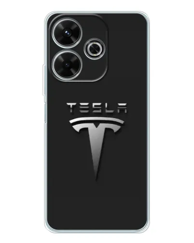 Чехол для Xiaomi Redmi 13x с картинкой «Стальной логотип Tesla» Чехол для Xiaomi Redmi 13x с картинкой «Стальной логотип Tesla»