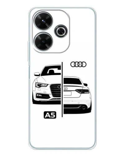 Чехол для Xiaomi Redmi 13x с картинкой «Audi — контрастный дизайн» Чехол для Xiaomi Redmi 13x с картинкой «Audi — контрастный дизайн»