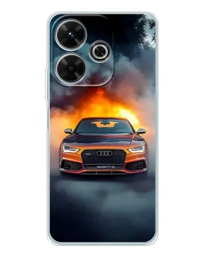 Чехол для Xiaomi Redmi 13x с картинкой «Audi в огненном дыму» Чехол для Xiaomi Redmi 13x с картинкой «Audi в огненном дыму»