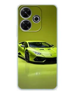Чохол для Xiaomi Redmi 13x з картинкою «Салатовий Lamborghini Huracan»