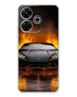 Чохол для Xiaomi Redmi 13x з картинкою «Lamborghini у вогні»