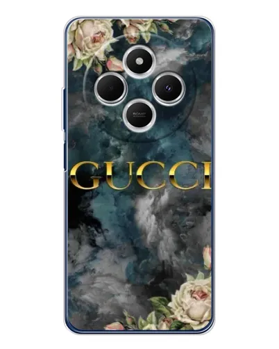 Чехол для Xiaomi Redmi 14C с картинкой «Абстрактные цветы Gucci» Чехол для Xiaomi Redmi 14C с картинкой «Абстрактные цветы Gucci»