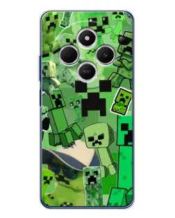 Чехол для Xiaomi Redmi 14C с картинкой «Криперы Minecraft» Чехол для Xiaomi Redmi 14C с картинкой «Криперы Minecraft»
