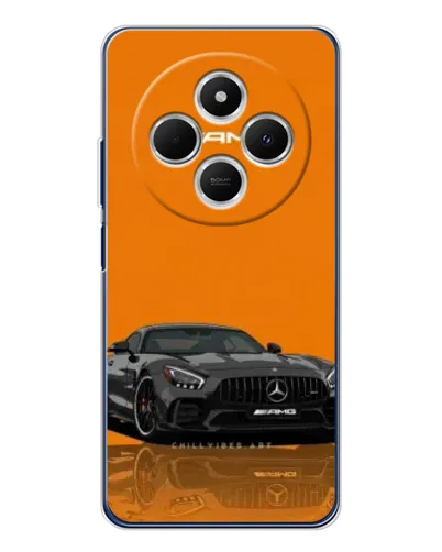 Чехол для Xiaomi Redmi 14C с картинкой «Оранжевый Mercedes AMG»