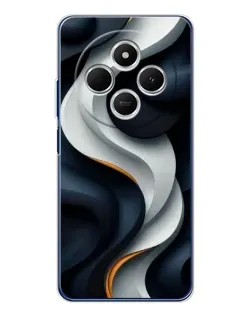 Чехол для Xiaomi Redmi 14C с картинкой «Объемные черно-белые ленты» Чехол для Xiaomi Redmi 14C с картинкой «Объемные черно-белые ленты»