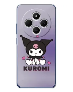 Чехол для Xiaomi Redmi 14R 5G с картинкой «Kuromi — фиолетовый арт»
