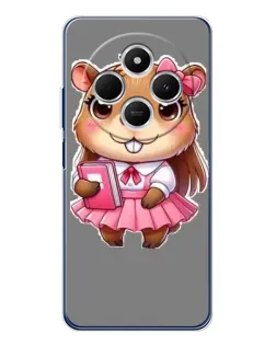Чехол для Xiaomi Redmi 14R 5G с картинкой «Девочка капибара»