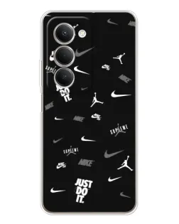 Чехол для Xiaomi Redmi 15 5G с картинкой «Nike Black Pattern» Чехол для Xiaomi Redmi 15 5G с картинкой «Nike Black Pattern»