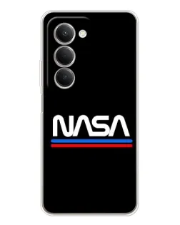 Чехол для Xiaomi Redmi 15 5G с картинкой «NASA — классика Red Blue»
