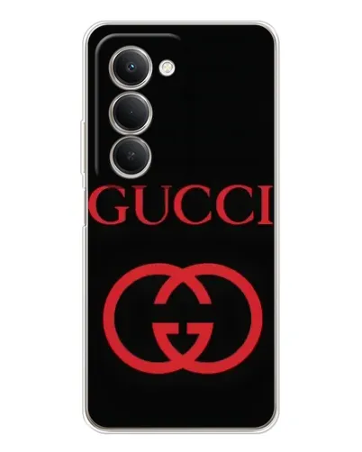 Чехол для Xiaomi Redmi 15 5G с картинкой «Gucci — красный логотип»
