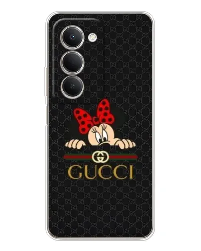 Чехол для Xiaomi Redmi 15 5G с картинкой «Минни Маус Gucci — черный»
