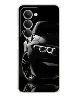Чехол для Xiaomi Redmi 15 5G с картинкой «Черная BMW — профиль»
