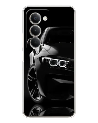 Чехол для Xiaomi Redmi 15 5G с картинкой «Черная BMW — профиль» Чехол для Xiaomi Redmi 15 5G с картинкой «Черная BMW — профиль»