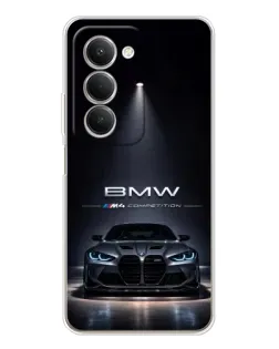 Чехол для Xiaomi Redmi 15 5G с картинкой «BMW сквозь ночной город»