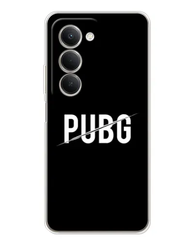 Чехол для Xiaomi Redmi 15 5G с картинкой «PUBG — белый логотип»