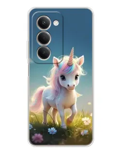 Чехол для Xiaomi Redmi 15 5G с картинкой «Единорог на поляне»