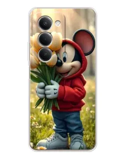 Чехол для Xiaomi Redmi 15 5G с картинкой «Микки с тюльпанами»