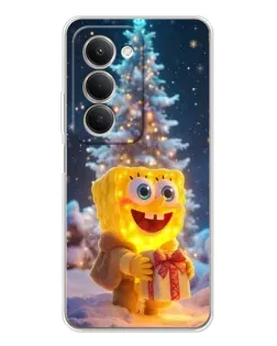 Чехол для Xiaomi Redmi 15 5G с картинкой «Рождественский Спанч Боб»