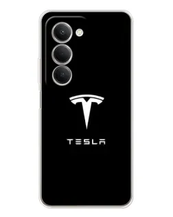 Чехол для Xiaomi Redmi 15 5G с картинкой «Tesla White Logo»