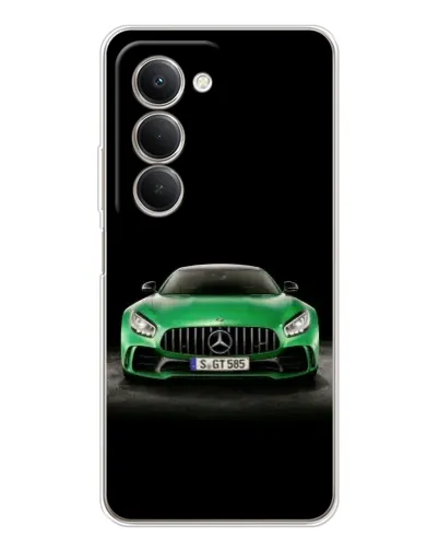 Чехол для Xiaomi Redmi 15 5G с картинкой «Mercedes — неоновый лого»