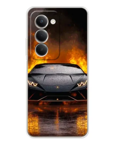 Чехол для Xiaomi Redmi 15 5G с картинкой «Lamborghini в огне»