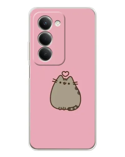 Чехол для Xiaomi Redmi 15 5G с картинкой «Pusheen сердце»
