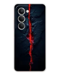 Чехол для Xiaomi Redmi 15 5G с картинкой «Kрасная лавовая трещина»