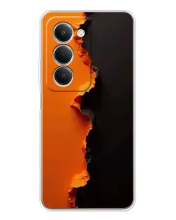 Чехол для Xiaomi Redmi 15 5G с картинкой «Оранжевый разлом»