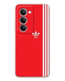 Чехол для Xiaomi Redmi 15 с картинкой «Красный минимализм Adidas»