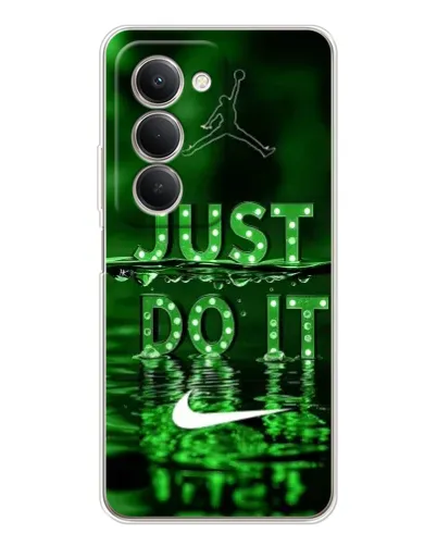 Чехол для Xiaomi Redmi 15 с картинкой «Зеленый неоновый Nike»