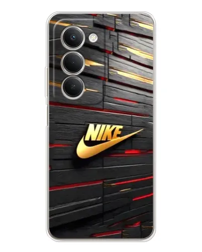 Чехол для Xiaomi Redmi 15 с картинкой «Золотой Nike на металле»