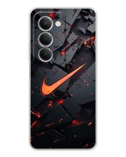Чехол для Xiaomi Redmi 15 с картинкой «Nike — эффект разломов»