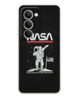 Чехол для Xiaomi Redmi 15 с картинкой «NASA — шагаем по Луне»