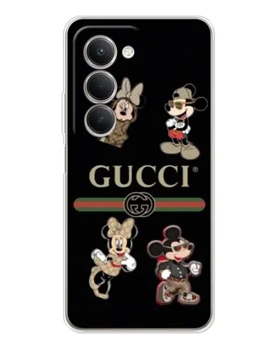 Чехол для Xiaomi Redmi 15 с картинкой «Gucci — герои Disney и монограмма» Чехол для Xiaomi Redmi 15 с картинкой «Gucci — герои Disney и монограмма»