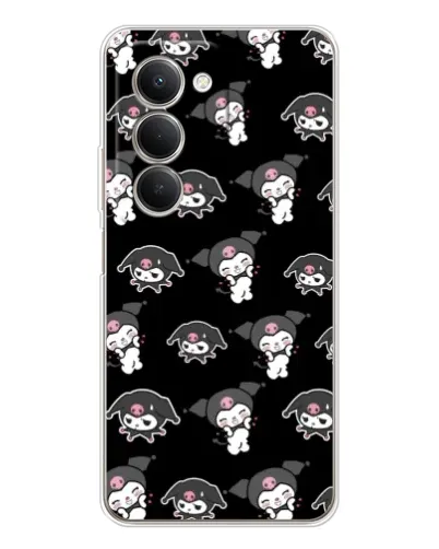 Чехол для Xiaomi Redmi 15 с картинкой «Черный паттерн Kuromi»