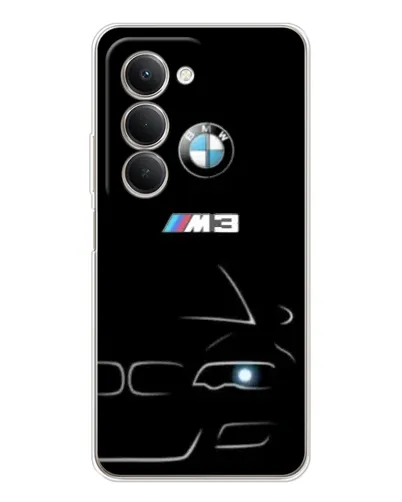 Чехол для Xiaomi Redmi 15 с картинкой «Минималистичный принт BMW M3»