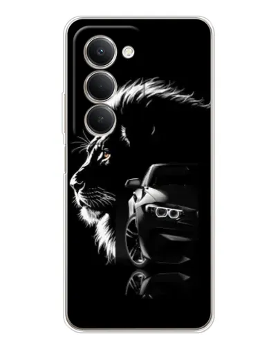 Чехол для Xiaomi Redmi 15 с картинкой «BMW и лев»