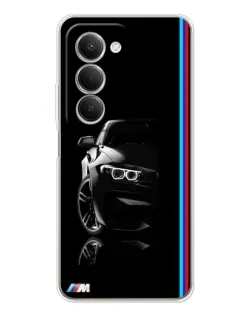 Чехол для Xiaomi Redmi 15 с картинкой «Силуэт BMW в темноте»