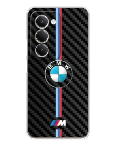 Чехол для Xiaomi Redmi 15 с картинкой «Эмблема BMW и карбон»
