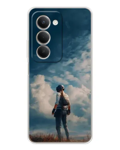 Чехол для Xiaomi Redmi 15 с картинкой «Герой PUBG на скале»