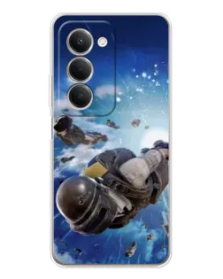 Чехол для Xiaomi Redmi 15 с картинкой «Десант PUBG — прыжок»