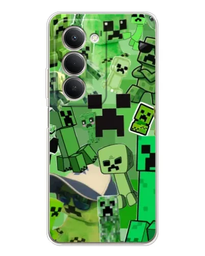 Чехол для Xiaomi Redmi 15 с картинкой «Криперы Minecraft» Чехол для Xiaomi Redmi 15 с картинкой «Криперы Minecraft»
