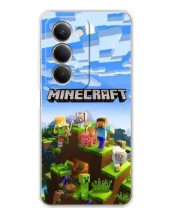 Чехол для Xiaomi Redmi 15 с картинкой «Minecraft классический мир»