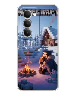 Чехол для Xiaomi Redmi 15 с картинкой «Зимний Minecraft»