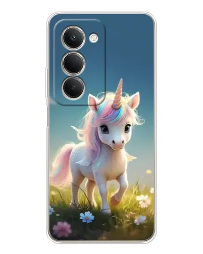 Чехол для Xiaomi Redmi 15 с картинкой «Единорог на поляне»