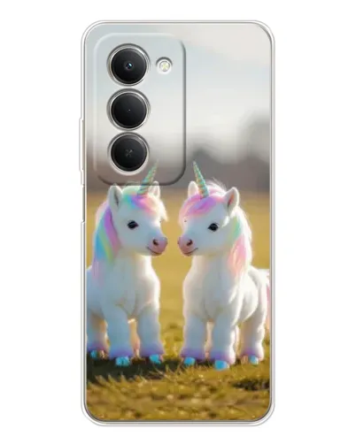 Чехол для Xiaomi Redmi 15 с картинкой «Пара единорогов»