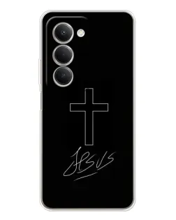 Чехол для Xiaomi Redmi 15 с картинкой «Графический крест Jesus» Чехол для Xiaomi Redmi 15 с картинкой «Графический крест Jesus»