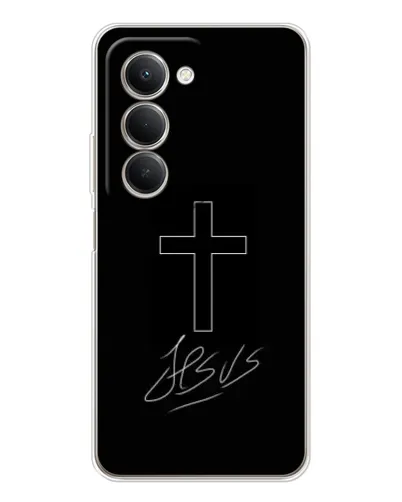 Чехол для Xiaomi Redmi 15 с картинкой «Графический крест Jesus» Чехол для Xiaomi Redmi 15 с картинкой «Графический крест Jesus»
