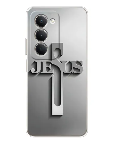 Чехол для Xiaomi Redmi 15 с картинкой «Металлический крест Jesus» Чехол для Xiaomi Redmi 15 с картинкой «Металлический крест Jesus»